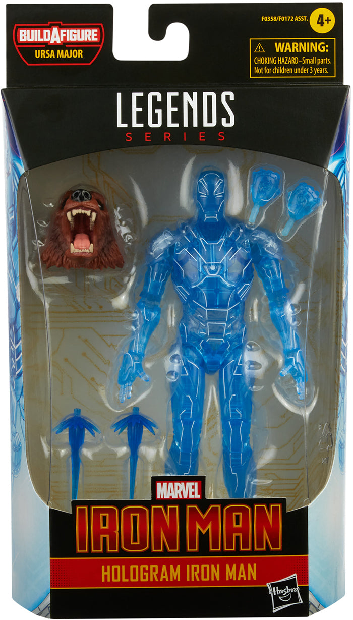 Marvel Legends Iron Man 6 Inch Action Figure BAF URSA Major - Hologram Iron Man