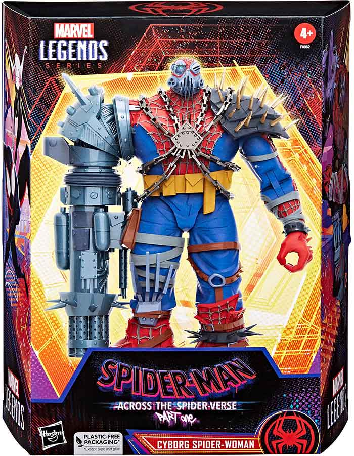 Marvel Legends Retro 9 Inch Action Figure Across The Spider-Verse Deluxe - Cyborg Spider-Woman