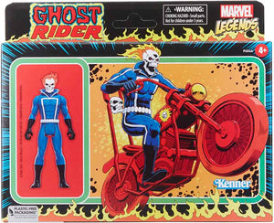 Marvel Legends Retro 3.75 Inch Action Figure - Ghost Rider with Bike