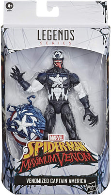 Marvel Legends Spider-Man 6 Inch Action Figure Maximum Venom Exclusive - Venomized Captain America