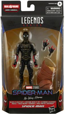 Marvel Legends Spider-Man No Way Home 6 Inch Action Figure BAF Armadillo - Black & Gold Suit Spider-Man