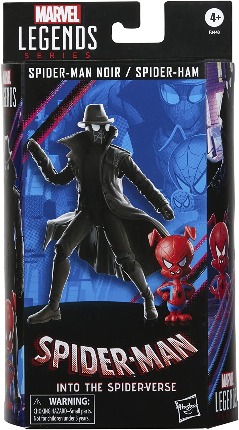 Marvel Legends Spider-Man 6 Inch Action Figure Exclusive- Spider-Man Noir with Spider-Ham