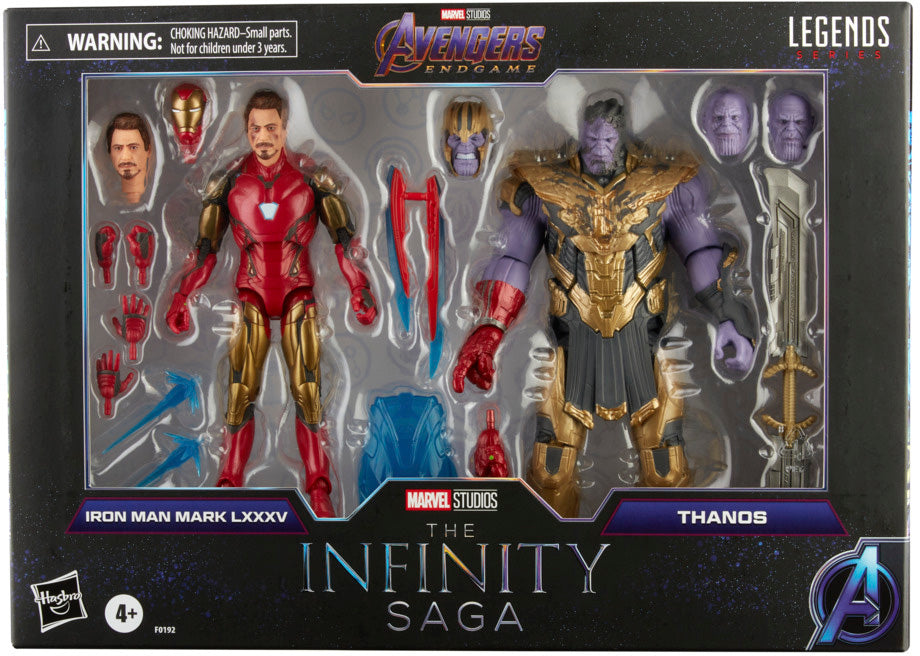 Marvel Legends 6 Inch Action Figure Studios Series 2-Pack - Iron Man Mark 85 vs. Thanos