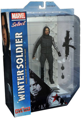 Marvel Select 8 Inch Action Figure Civil War Series - The Winter Soldier Bucky Barnes (Sub-Standard Packaging)
