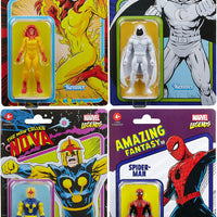 Marvel Legends Retro 3.75 Inch Action Figure Wave 7 - Set of 4 (Nova - Spider-Man - Moon Knight - Firestar)