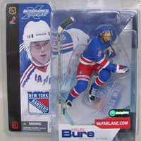 McFarlane NHL Action Figures Series 3: Pavel Bure Blue Jersey Variant (Sun damaged Yellow tint on clamshell)
