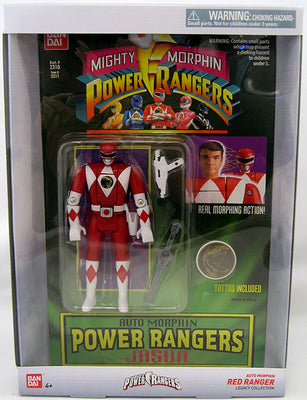 Mighty Morphin Power Rangers 5 Inch Action Figure Auto Morphin Series - Head Morphin Red Ranger