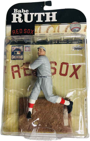 MLB Baseball Red Sox 6 Inch Static Figure Cooperstown - Babe Ruth Grey Jersey