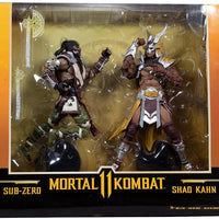 Mortal Kombat 7 Inch Action Figure 2-Pack Exclusive - Sub-Zero vs Shao Kahn