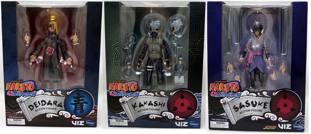 Naruto Shippuden 5 Inch Action Figure Encore Series 1 - Set of 3 (Kakashi - Sasuke - Deidara)