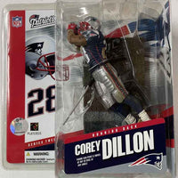 NFL Football Patriots 6 Inch Static Figure Sportspicks Series 12 - Corey Dillon Blue Jersey