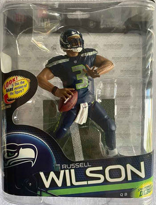 NFL Football Seahawks 6 Inch Static Figure Sportspicks Series 33 - Russell Wilson Blue Jersey