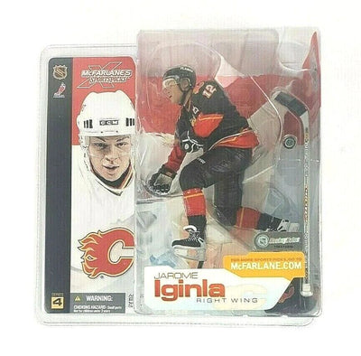 NHL Hockey Flames 6 Inch Static Figure Sportspicks Series 4 - Jarome Iginla Black Jersey Chase