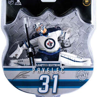 NHL Hockey Jets 6 Inch Static Figure Deluxe PVC - Ondrej Pavelec White Jersey