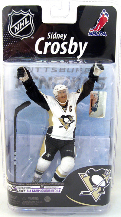 NHL Hockey 6 Inch Action Figure Series 25 - Sidney Crosby White Jersey Bronze Level Variant (Limit 3000 Pieces)
