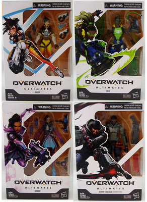 Overwatch 6 Inch Action Figure Ultimates Series 1 - Set of 4 (Reaper - Sombra - Lucio - Tracer)