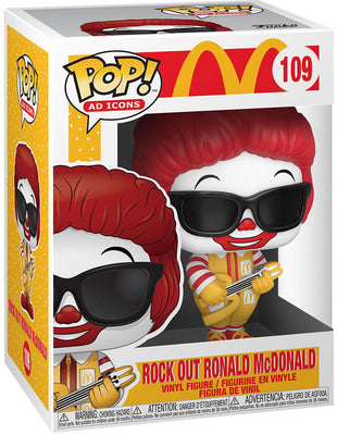 Pop Ad Icons McDonalds 3.75 Inch Action Figure - Rock Out Ronald McDonald #109