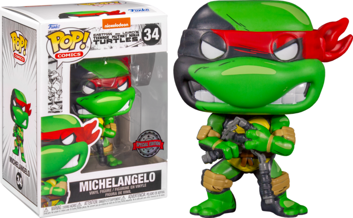 Pop Comics Teenage Mutant Ninja Turtles 3.75 Inch Action Figure - Michelangelo #34