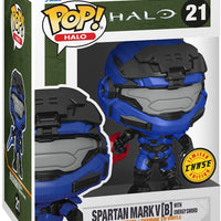 Pop Games Halo 3.75 Inch Action Figure Exclusive - Spartan Mark V (B) with RED Energy Sword #21 Chase