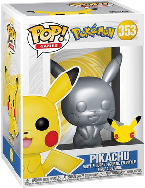 Pop Games Pokemon 3.75 Inch Action Figure - Silver Pikachu #353