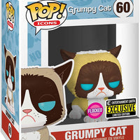 Pop Icons Grumpy Cat 3.75 Inch Action Figure Exclusive - Grumpy Cat Flocked #60