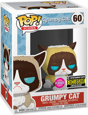Pop Icons Grumpy Cat 3.75 Inch Action Figure Exclusive - Grumpy Cat Flocked #60