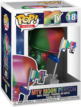 Pop Icons MTV 3.75 Inch Action Figure - MTV Moon Person Rainbow #18