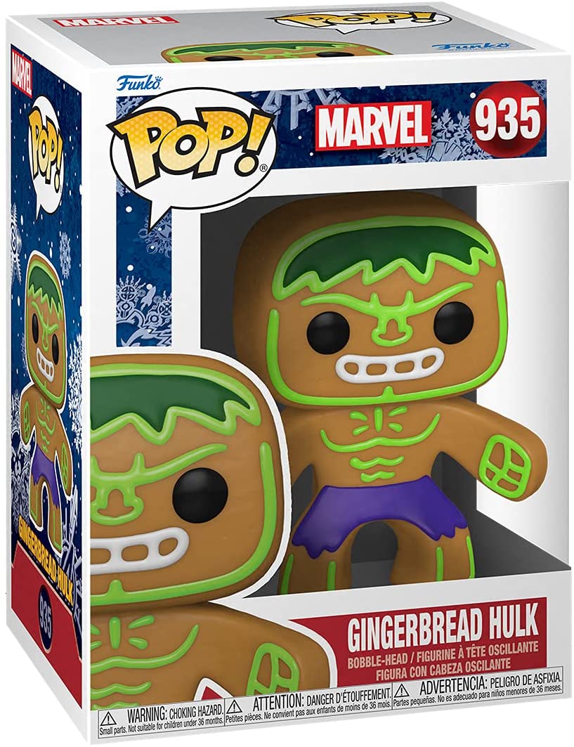 Pop Marvel 3.75 Inch Action Figure - Gingerbread Hulk #935