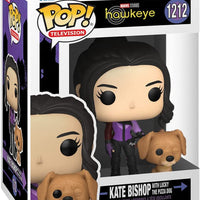 Pop Marvel Hawkeye 3.75 Inch Action Figure - Kate Bishop with Lucky The Pizza Dog #1212