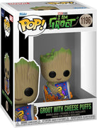 Pop Marvel I Am Groot 3.75 Inch Action Figure - Groot with Cheese Puffs #1196