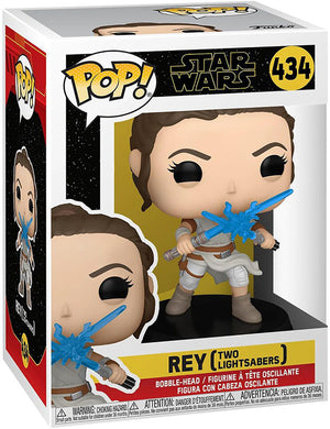 Pop Star Wars 3.75 Inch Action Figure - Rey Two Lightsabers #434