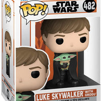 Pop Star Wars The Mandalorian 3.75 Inch Action Figure - Luke Skywalker with Grogu #482