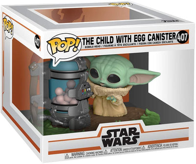 Pop Star Wars The Mandalorian 3.75 Inch Action Figure - The Child Baby Yoda with Egg Canister #407
