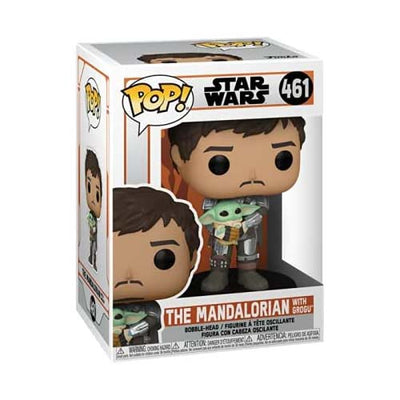 Pop Star Wars The Mandalorian 3.75 Inch Action Figure - The Mandalorian with Grogu #461