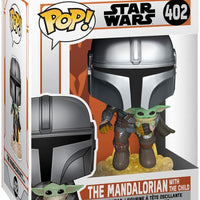 Pop Star Wars The Mandalorian 3.75 Inch Action Figure - The Mandalorian with the Child #402