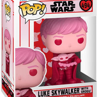 Pop Star Wars 3.75 Inch Action Figure - Valentine Luke Skywalker with Grogu #494