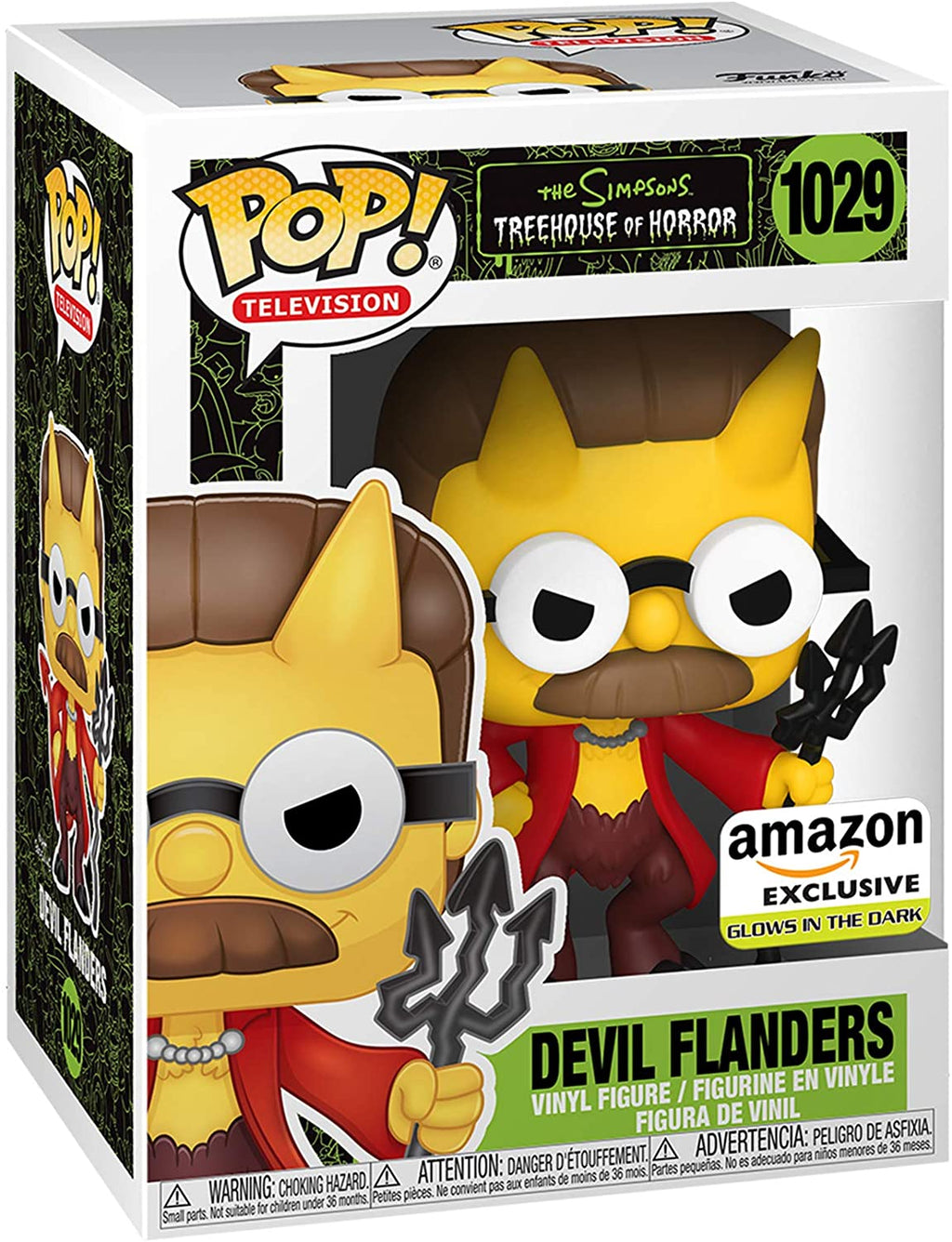 Pop Television The Simpsons 3.75 Inch Action Figure Exclusive - Devil Flanders #1029
