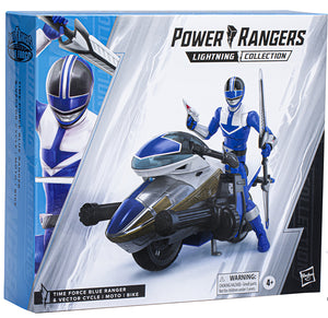 Power Rangers Lightning Collection 6 Inch Action Figure Deluxe Wave 3 - Time Force Blue Ranger with Vector Cycle