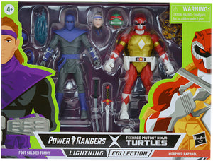 Power Rangers Teenage Mutant Ninja Turtles 6" Figure Lightning Collection - Morphed Raphael and Foot Soldier Tommy