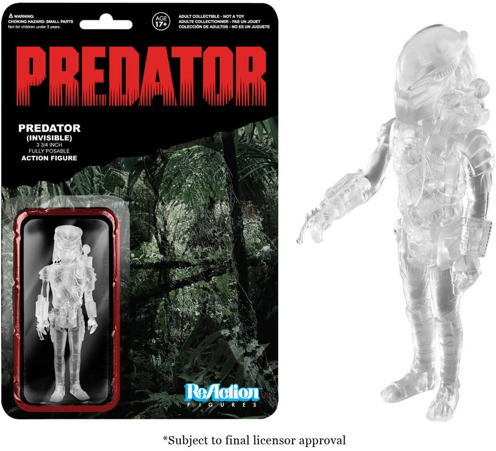 Predator 3.75 Inch Action Figure Reaction - Clear Stealth Masked Predator