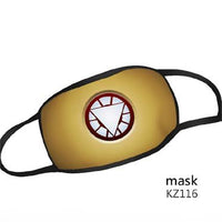 Reusable Washable Face Mask Marvel Comics Iron Man Adult Size Mask - Iron Man Chest Logo