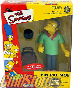 PIN PAL MOE 5" Action Figure THE SIMPSONS TOYFARE EXCLUSIVE With Intelli-Tronic Voice Activation Playmates Toy