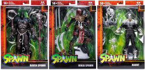 Spawn 7 Inch Action Figure Wave 3 - Set of 3 (Haunt - Ninja - Raven)