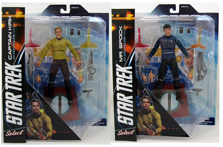 Star Trek Into Darkness 7 Inch Action Figure Select Series - Set of 2 (Kirk & Spock)