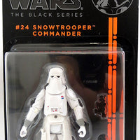 Star Wars 3.75 Inch Action Figure Black Series 4 - Snowtrooper Commander #24 (Clamshell Taped Back On Card)