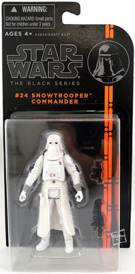 Star Wars 3.75 Inch Action Figure Black Series 4 - Snowtrooper Commander #24 (Clamshell Taped Back On Card)