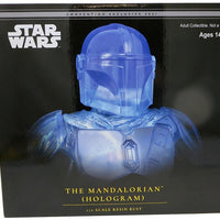 Star Wars Collectible L3D Light 10 Inch Bust Statue SDCC - The Mandalorian (Hologram)