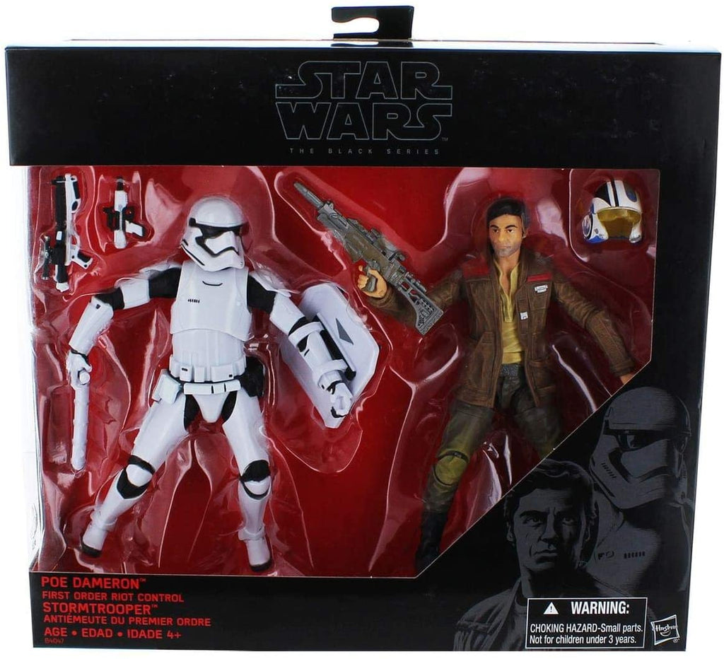 Star Wars The Black Series 6 Inch Action Figure 2-Pack - Dameron and First Order Riot Control Stormtrooper