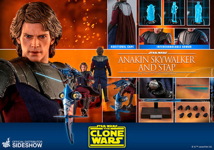 Star Wars The Clone Wars 12 Inch Action Figure 1/6 Scale Series - Anakin Skywalker and STAP 906795
