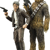 Star Wars The Force Awakens 7 Inch Statue Figure ArtFX+ - Han Solo & Chewbacca